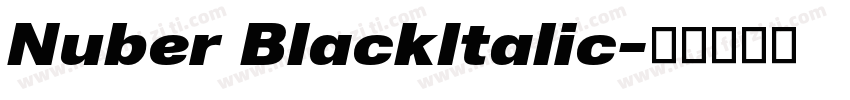 Nuber BlackItalic字体转换